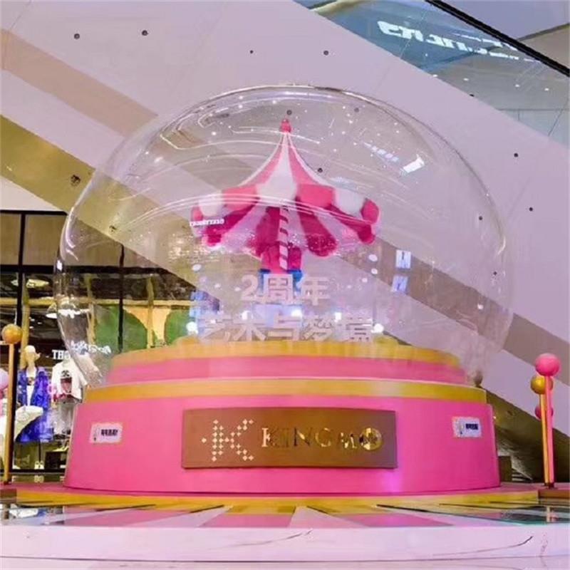 亚克力圣诞璃灯光球大号有机玻机球大透明半球NMB有玻璃球形罩子