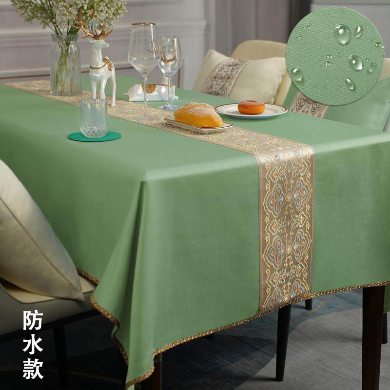 正品茶几厅防水桌布方轻奢高级客家用餐桌电视柜桌布长形免洗茶几