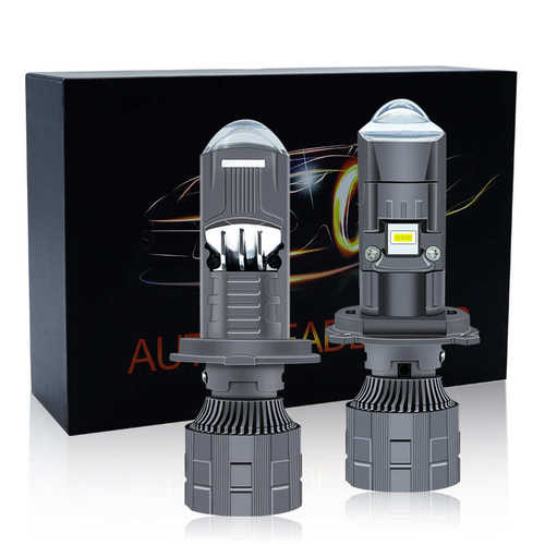 M01M透镜大灯100W 大功率鱼眼强光H4摩托车汽车led前照灯远近一体