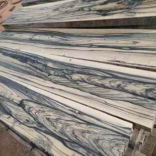 黑白檀原木木料加工山水纹工艺品球杆木沧月乌木黑白檀木板材