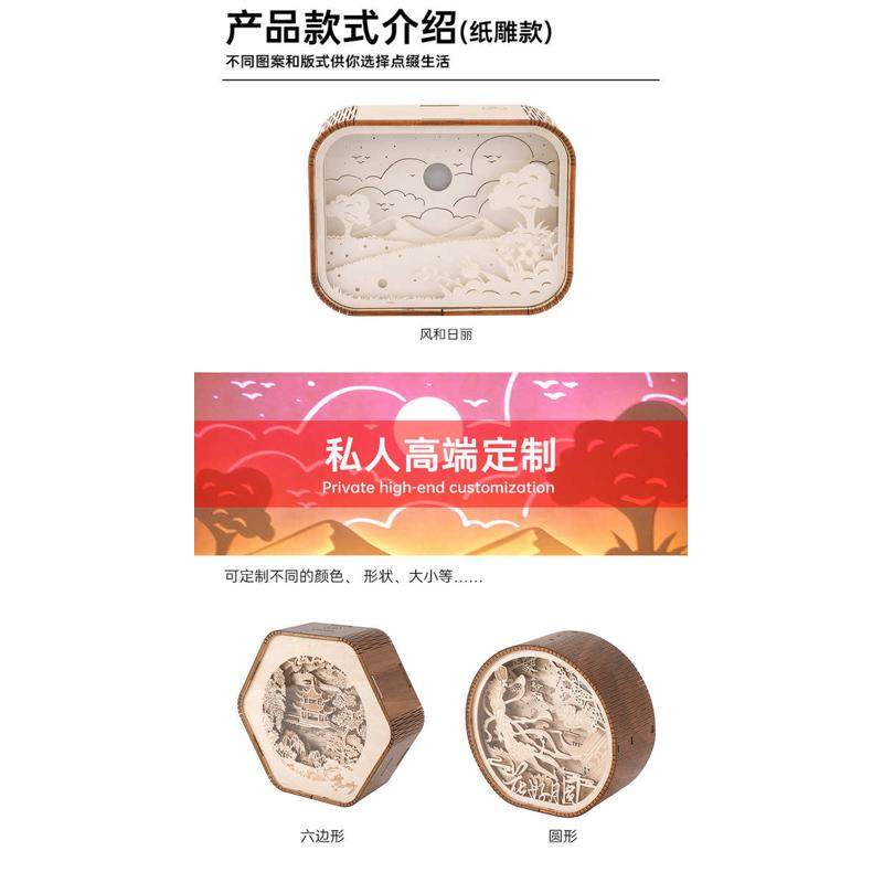 伴企业文灯手灯创意礼品城市礼旅游潮景点国logo夜木雕创纪念小