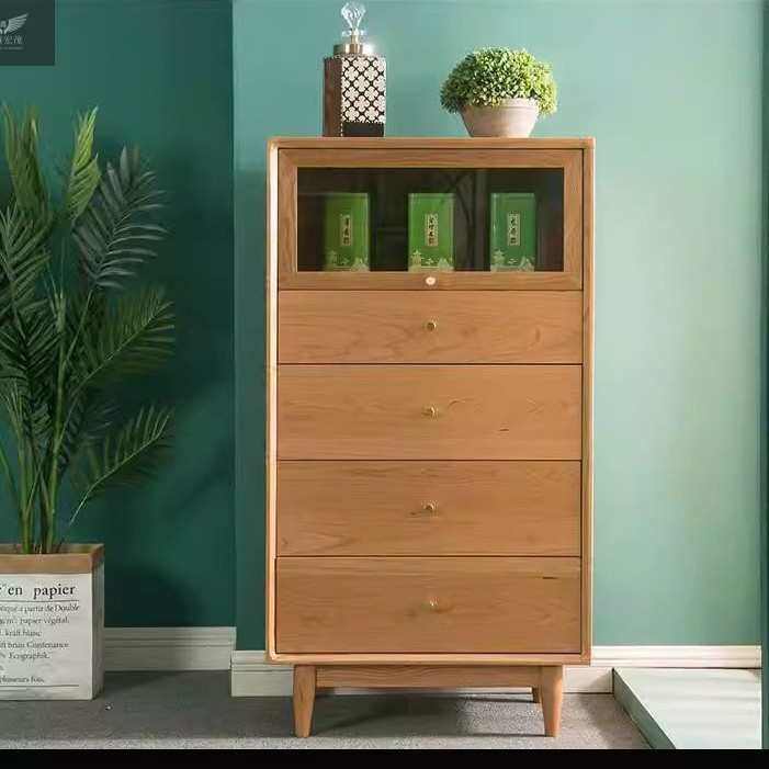 北欧实木客厅沙发边柜置物柜抽屉储物柜五斗柜卧室收纳柜电视边柜,住宅家具,斗柜,淘宝优惠券,粉丝福利购,淘宝优惠卷