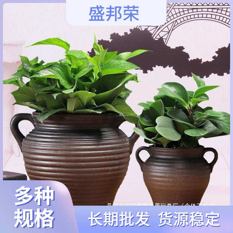 厂家绿萝古典壁挂花盆水培多肉陶瓷铜钱草墙上装饰品阳台架器创意