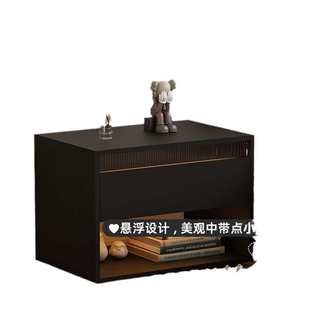 床头柜现代简约小型简约床头置物架悬浮家用卧室极简床边柜床头柜