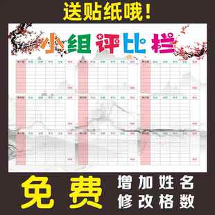 班级评比栏小组积分表墙贴小学生你追我赶教室光荣红花榜文化布置