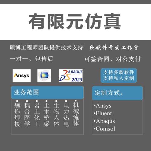 Ansys有限元彷真Fluent流体Abaqus机械adams代做maxwell comsol
