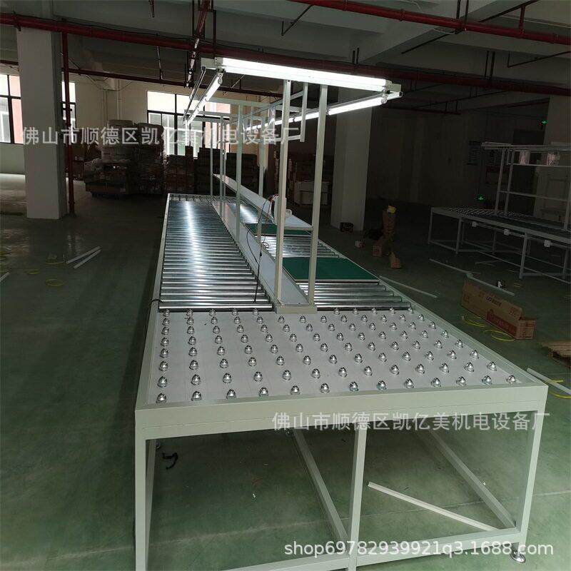 滚筒流水线制不锈钢动地力滚筒输滚筒线定送机形滚线木板厂装配生