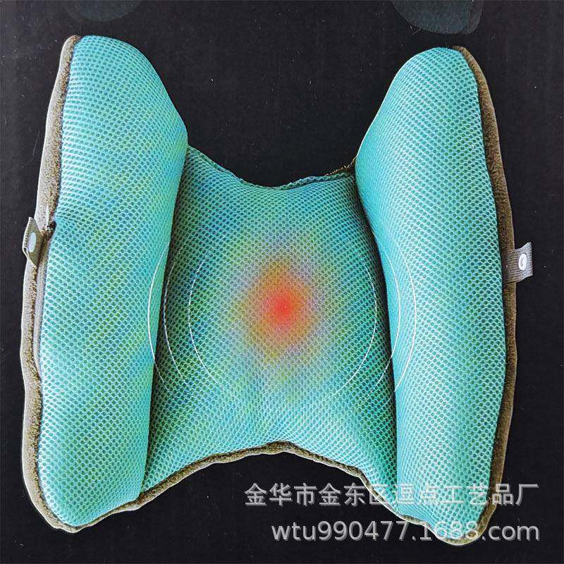 新款直销腰部背部按摩枕震动按摩靠腰垫家用车载办公按摩靠垫蝴蝶