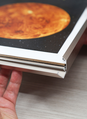 58N520免拆前开启抽拉式金属相框广告海报框免打孔挂墙铝合金画框