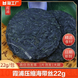 霞浦压缩海带丝干货非即食细丝昆布条海鲜特产烘干海带苗圆饼22g