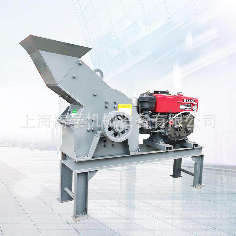 外贸爆款小型打砂机可移动式柴油机驱动锤式破碎机榔头机