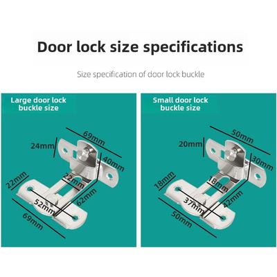 无打孔90度门扣直角锁滑动门滑动门外露门闩房间门锁扣浴室门锁