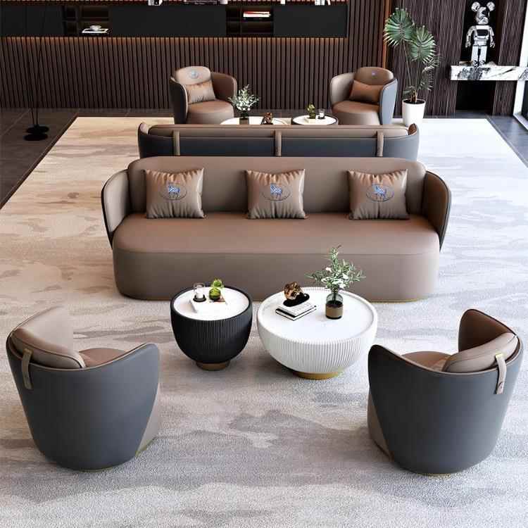 轻奢会客厅酒店大待堂办公洽谈沙发茶几AL819334组合接沙发观台球