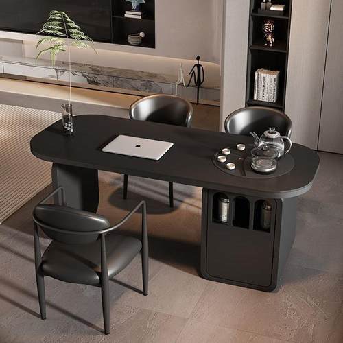 油组风奶岩板铁艺茶桌椅合办公室家用简约现FFF代轻奢户型阳台茶