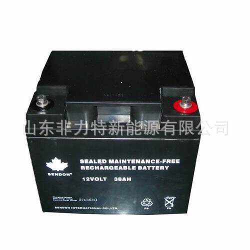 SENDON山顿蓄电池6GFM-38免维护12V38AHUPS/EPS直流屏电源