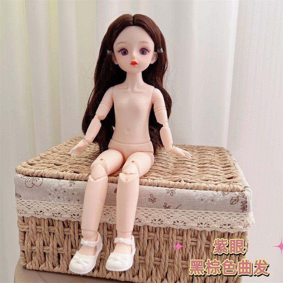 高颜值30厘米BJD娃娃身体多色美瞳6分关节高冷素体女孩过家家玩具