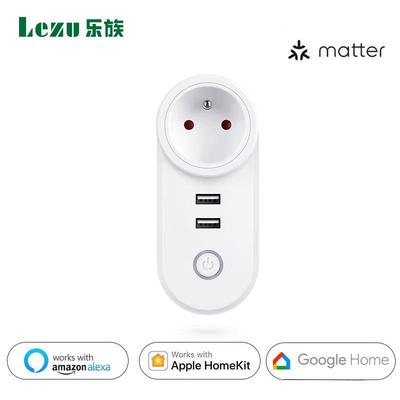Matter协议可跨平台双USB插座HomeKit定时HomeAssistant智能插座