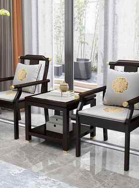新中式木圈椅三件套实36960太椅师店椅阳台休闲椅子主人椅酒会客