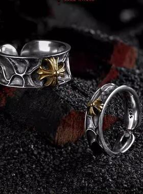 小众冷门戒指男款【勇者之心】暗黑风复古十字架戒指男潮手工饰高