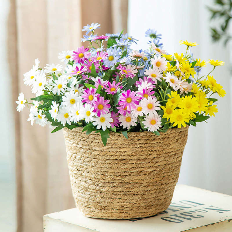 小雏菊仿真花野菊花小清新套装绢花餐桌假花花束装饰摆件拍照道具