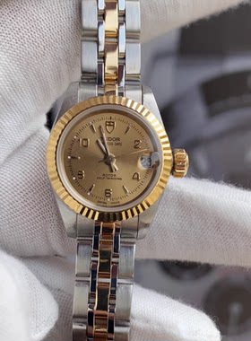 经典款9.8新帝舵公主系列精钢18K黄金自动机械腕表22MM女表92513