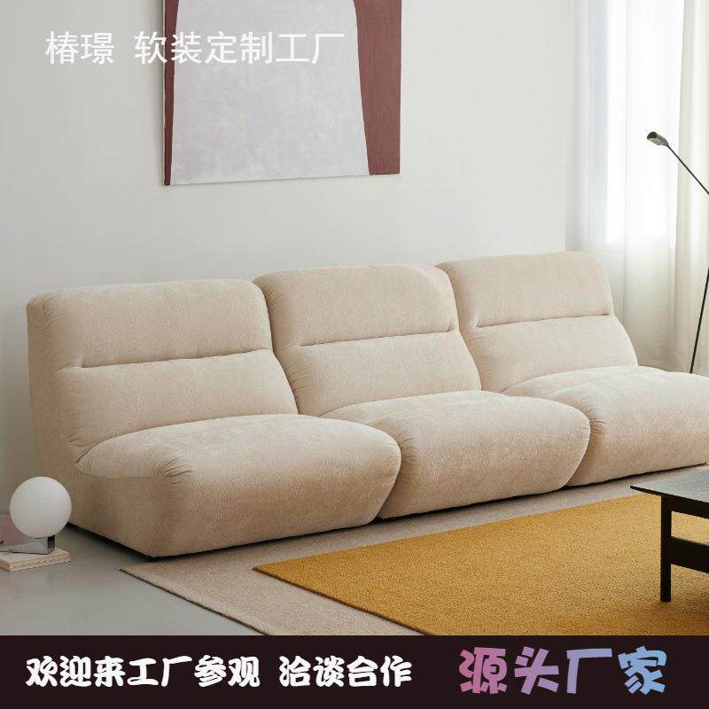 法式复古高靠背单人椅创意百搭小户型客厅卧室布艺休闲懒人沙发