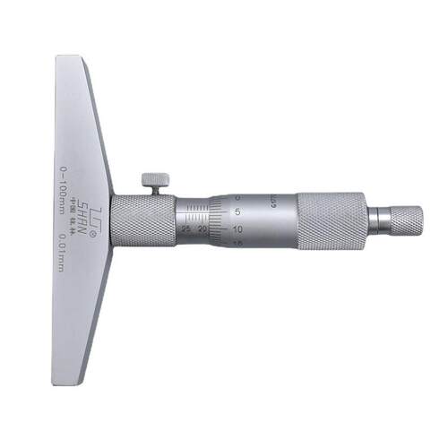 桂林SHRN量具 深度千分尺0-100mm机械千分尺 深度规 现货