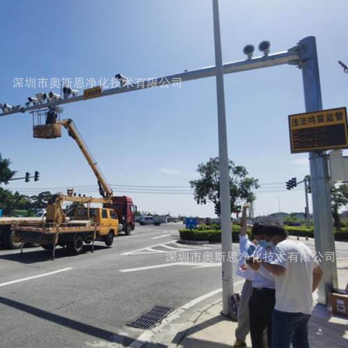 科技化辅助监管交通扰民噪声固定式炸街车鸣笛感应拍摄系统