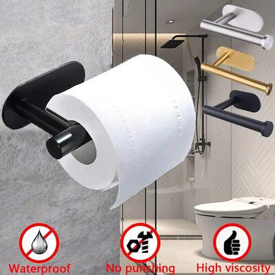 Adhesive Toilet Paper Holder Kitchen Roll Towel Rack Napkin