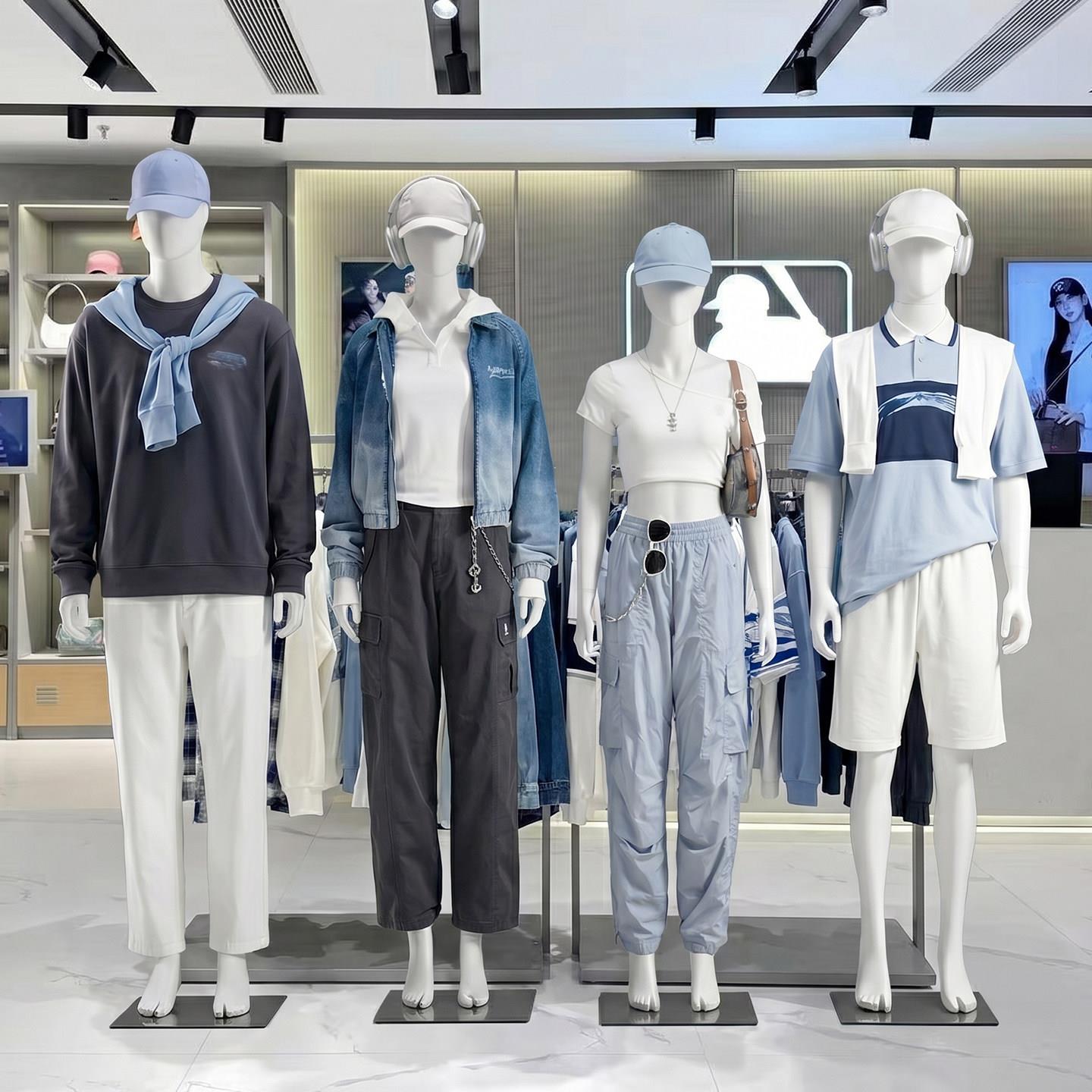 全身模特道具女服装店展示架橱窗校服男女服装假人人体情侣模特架