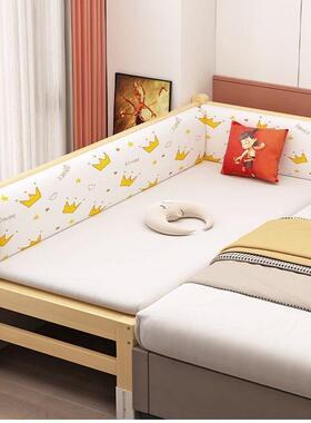 实床IPO木婴儿拼接床加床宽可带护栏高调单人床边儿童拼接大床可