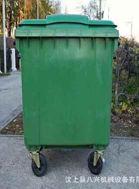 660L方形带圾轮塑物料垃 车 户外大容量垃圾车小区12业垃圾车