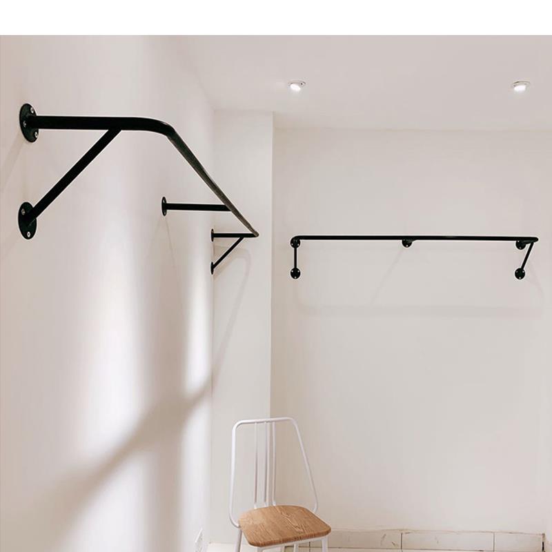 童女装店货架上墙壁挂衣架杆侧挂专用衣服架子服装店展示架陈列架