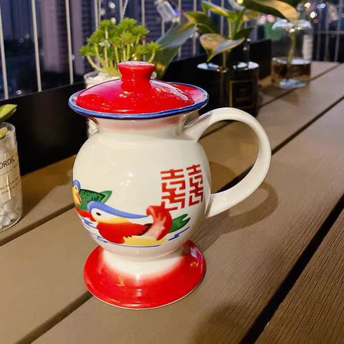搪瓷茶缸创意痰盂式水杯经典怀旧老式食品级马克杯搞怪抽象茶杯