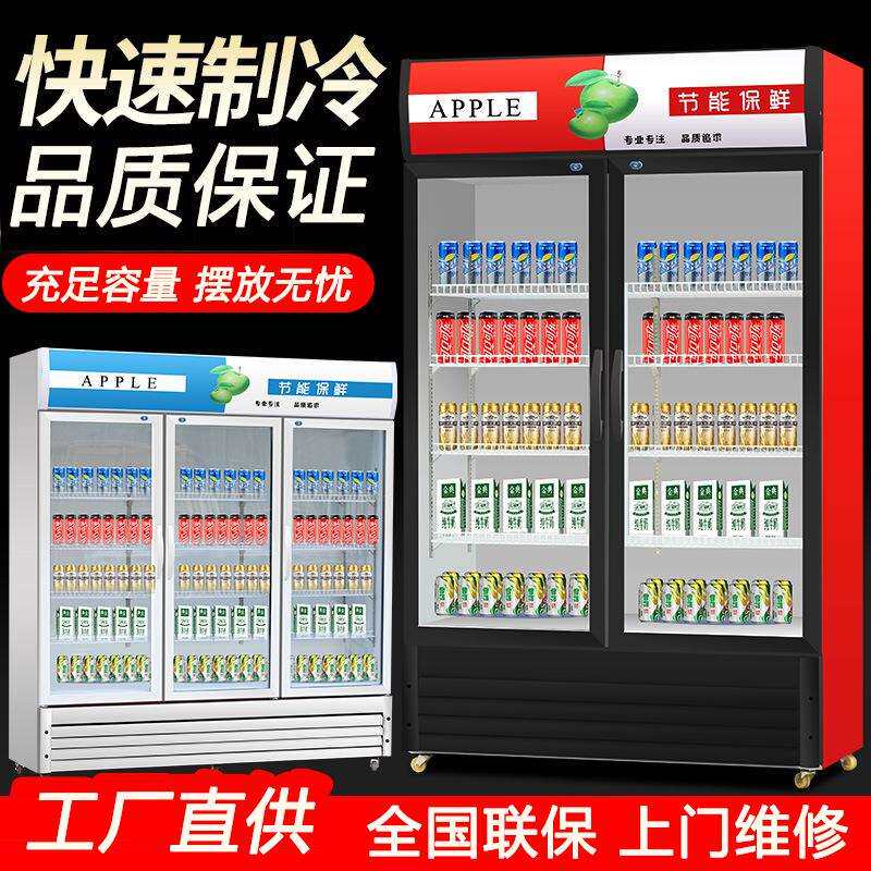 冷藏展示柜冰柜保鲜饮料双开门冷饮三门商用单门啤酒超市冰箱立式