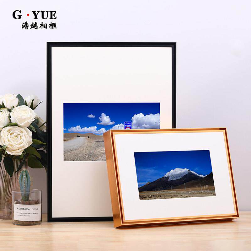 边条镂空铝合金画框定制相框挂墙任意尺寸装裱海报广告展示架订做