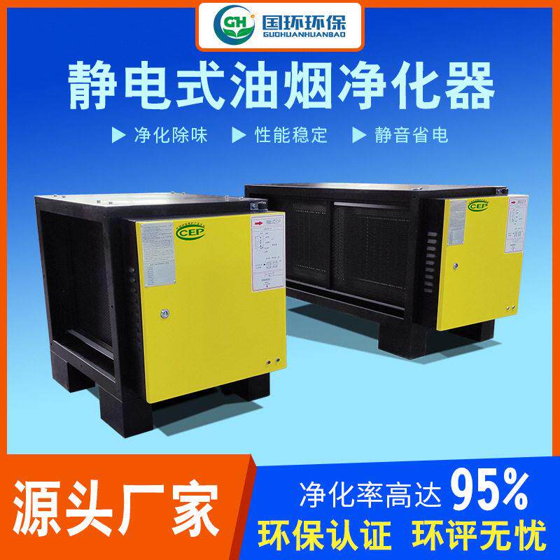 广州蓝清静电式油烟净化器厨房餐饮商用油烟净化一体机油烟工程机