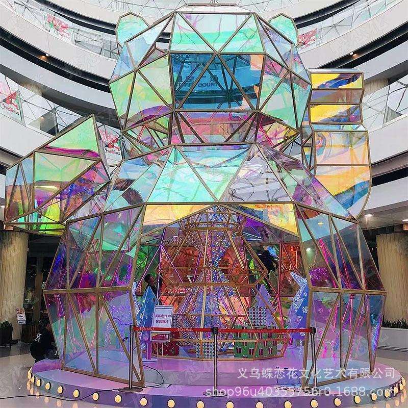 蝶恋花户外景区公园美陈幻彩灯光亚克力造型摆件动物形状装饰品