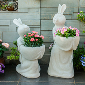 陋石坊花盆户外庭院花园布置创意落地绿植盆栽阳台露台装 饰摆件