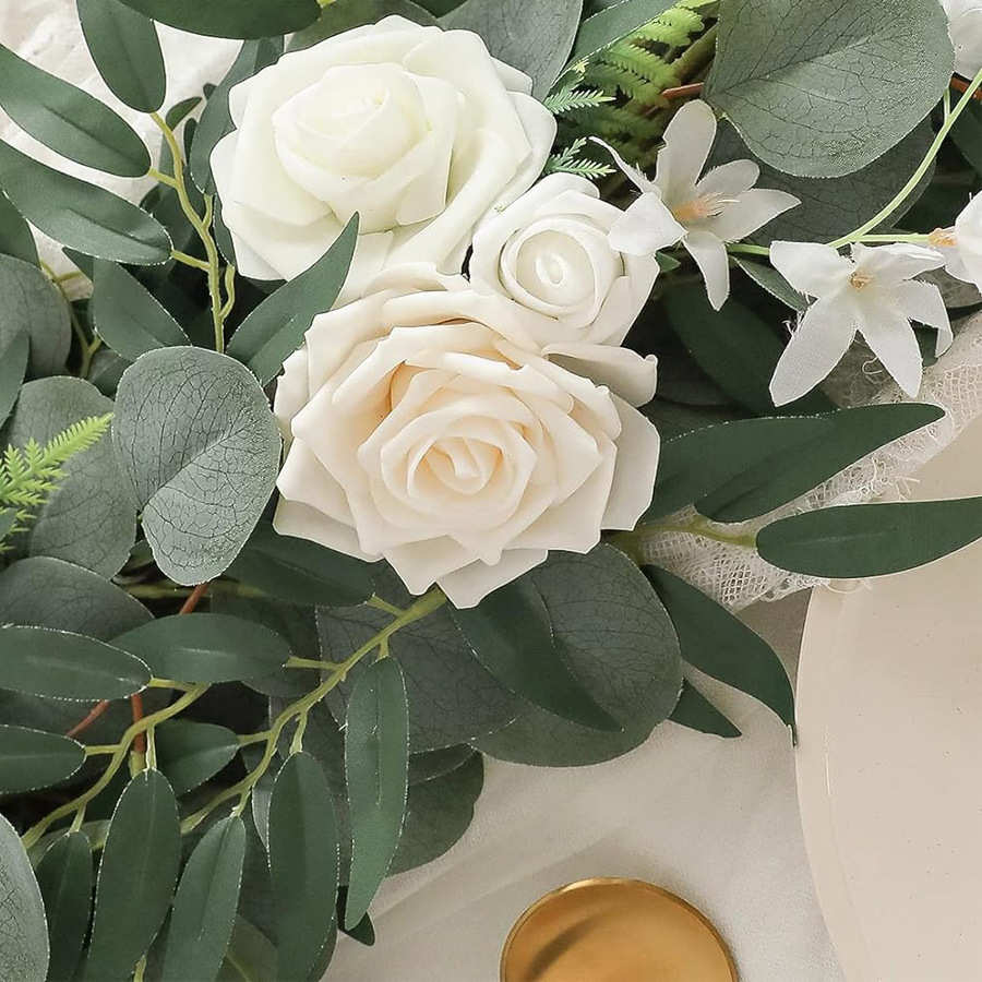 婚礼仿真花桌面装饰藤条楼梯大门装饰新款花园装饰藤曼门挂