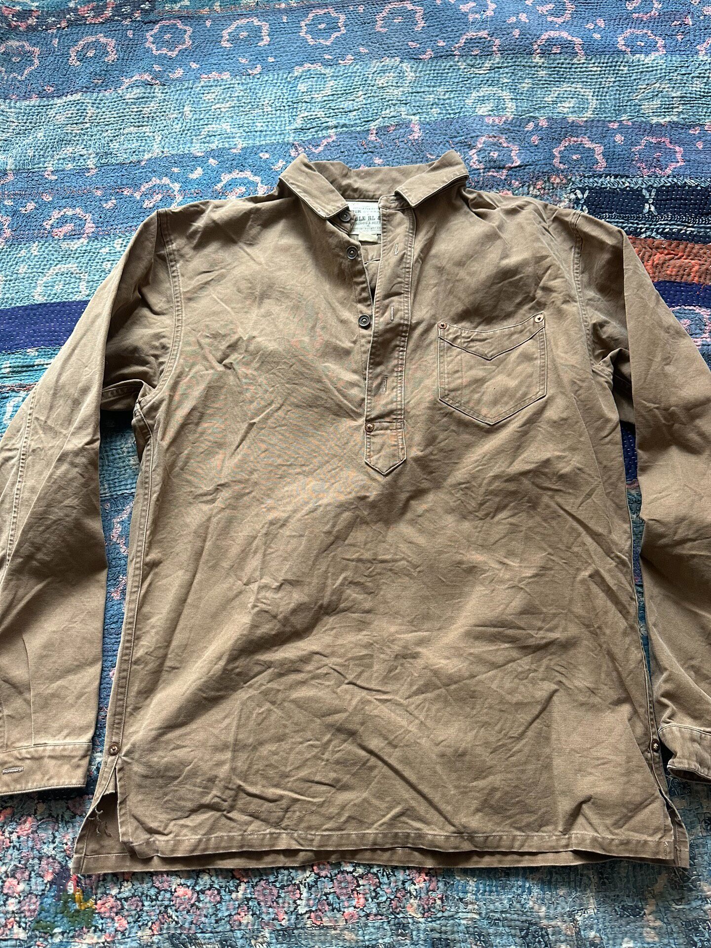 RRL Brown Canvas Workwear Top