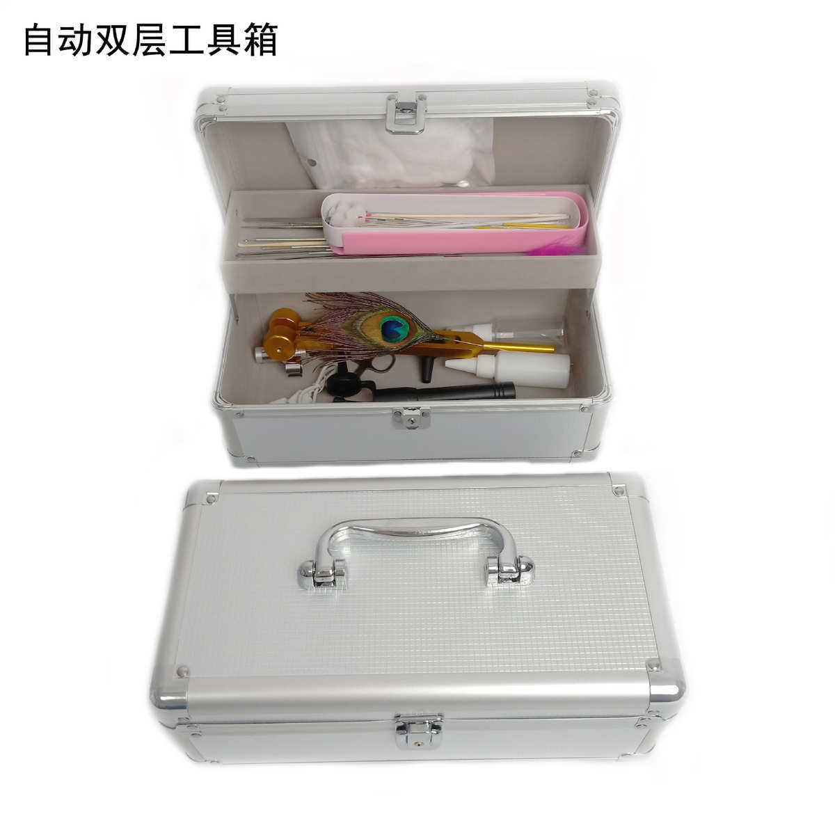 热卖采耳工具套装铝箱标准50件套高级大号学员培训便携手提箱