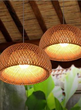 中式竹编灯BYG-0051手工客创意吊农家乐餐厅饭店厅包日式灯笼茶楼