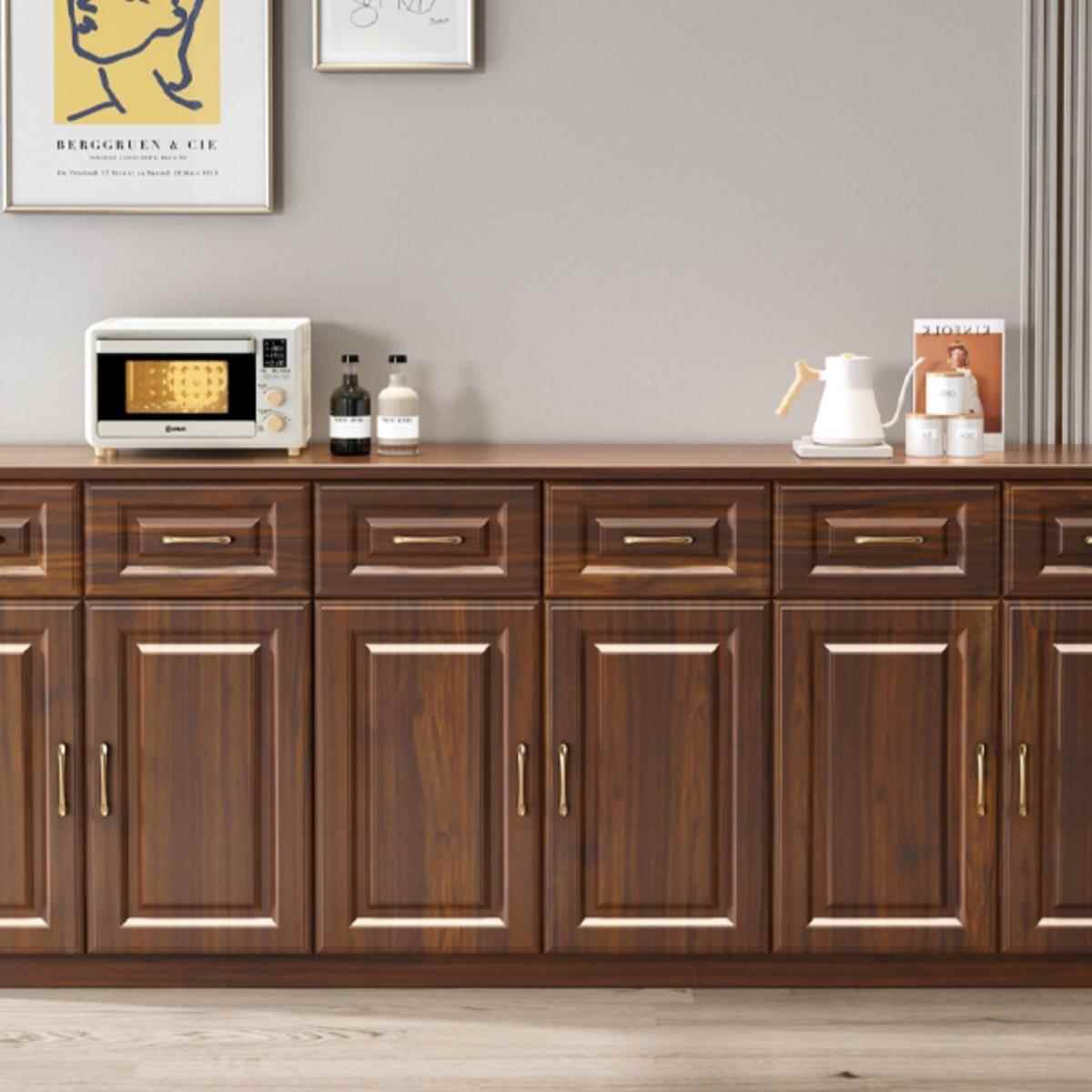 实木厨房碗茶水客厅储物1米高50宽长条一体靠墙床头尾斗柜餐柜