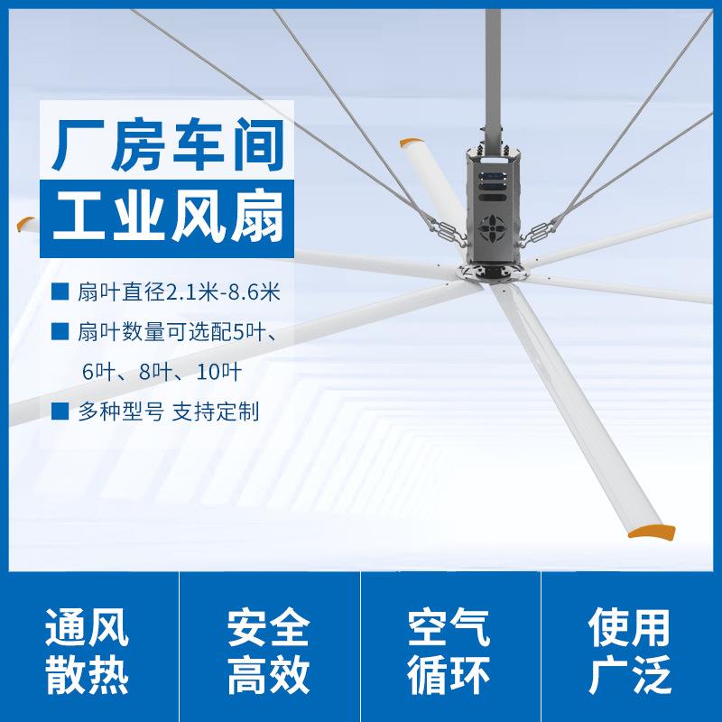 爱朴厂家6叶6米殖养场诺德吊扇通大风降温散热1.5kw厂房工业风扇