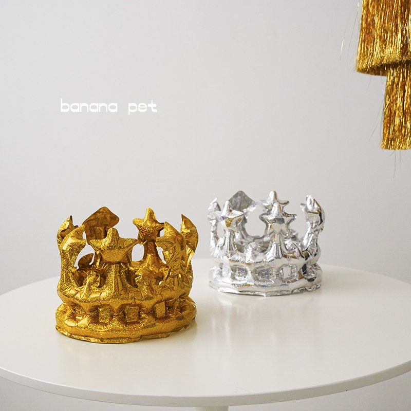 banana pet金银镭射皇冠气球宠物派对生日帽氛围感装饰拍照道具,节庆用品/礼品,节日装扮用品,淘宝优惠券,粉丝福利购,淘宝优惠卷