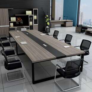 会议桌简约现代长方形条桌子培训洽谈工作台办公室桌椅组合定