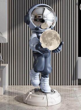 客厅太空人背包宇航员大型落地灯摆件轻奢高档电视柜装饰乔迁礼品