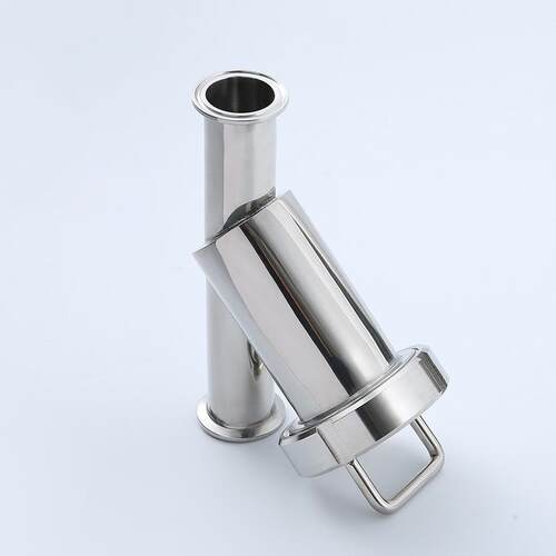 卫生级304不锈yhh-yxglq钢过滤器快温装型式过滤器卡箍式管道三通