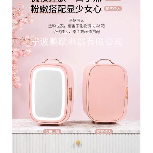 迷你小冰箱车载美妆冰箱车家两用办公室学生宿舍母乳化妆品便